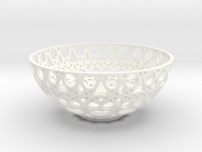 Bowl in White Smooth Versatile Plastic
