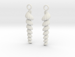 shelly earrings in White Natural Versatile Plastic
