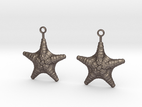 starfish earrings in Polished Bronzed-Silver Steel