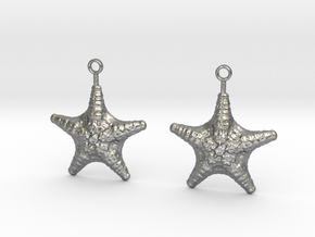 starfish earrings in Natural Silver