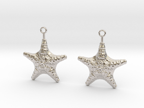 starfish earrings in Platinum
