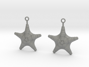 starfish earrings in Gray PA12
