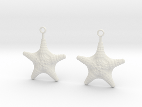 starfish earrings in PA11 (SLS)