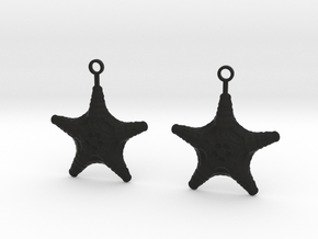 starfish earrings in Black Natural TPE (SLS)