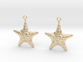 starfish earrings in 9K Yellow Gold 