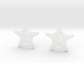 starfish earrings in Clear Ultra Fine Detail Plastic