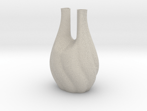 weird two-hearted vase in Natural Sandstone