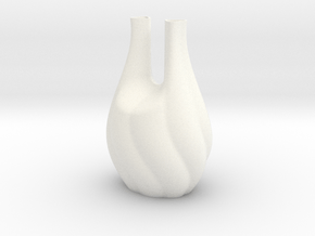 weird two-hearted vase in White Smooth Versatile Plastic