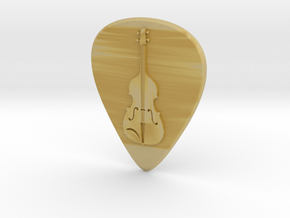 guitar pick_cello in Tan Fine Detail Plastic