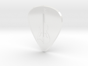 guitar pick_cello in Clear Ultra Fine Detail Plastic