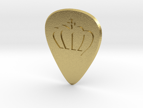 guitar pick_crown in Natural Brass