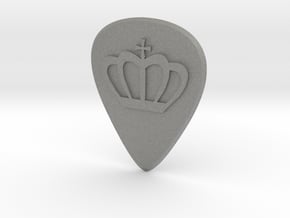 guitar pick_crown in Gray PA12 Glass Beads