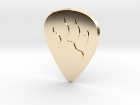 guitar pick_Dog Paw in 14k Gold Plated Brass
