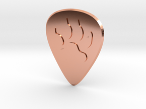guitar pick_Dog Paw in Polished Copper