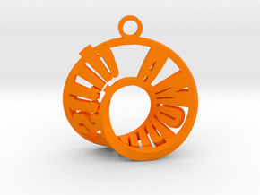 Mobius Strip in Orange Smooth Versatile Plastic