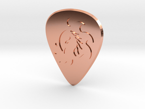 guitar pick_Dragon in Polished Copper
