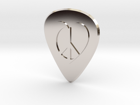 guitar pick_Heart Peace in Platinum