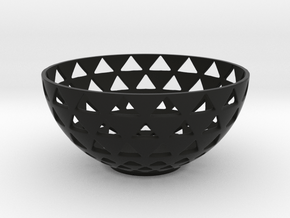 triangles bowl in Black Smooth PA12