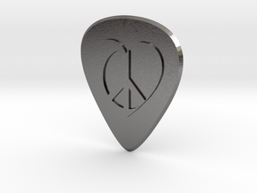 guitar pick_Heart Peace in Processed Stainless Steel 17-4PH (BJT)