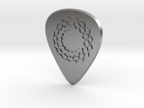 guitar pick_Mandala in Natural Silver