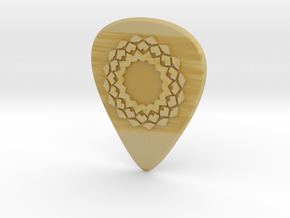 guitar pick_Mandala in Tan Fine Detail Plastic