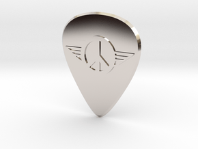 guitar pick_Wings of peace in Rhodium Plated Brass