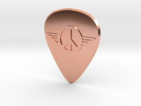 guitar pick_Wings of peace in Polished Copper