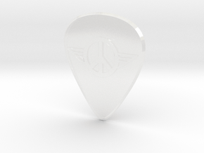 guitar pick_Wings of peace in Clear Ultra Fine Detail Plastic