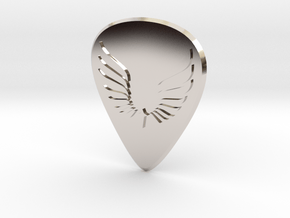guitar pick_Wings in Rhodium Plated Brass