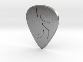 guitar pick_elvis in Natural Silver