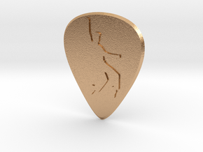 guitar pick_elvis in Natural Bronze