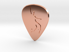 guitar pick_elvis in Polished Copper