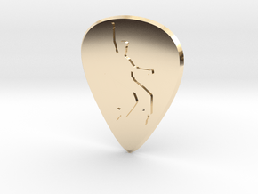 guitar pick_elvis in 9K Yellow Gold 