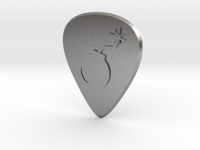 guitar pick_the bomb in Natural Silver