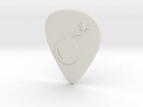 guitar pick_the bomb in White Natural TPE (SLS)