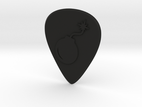 guitar pick_the bomb in Black Natural TPE (SLS)