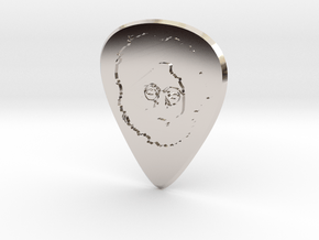 guitar pick_Jerry in Rhodium Plated Brass