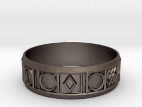 bracelet in Polished Bronzed-Silver Steel