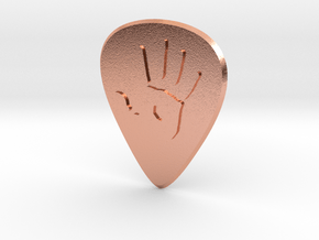 guitar pick_handprint in Natural Copper