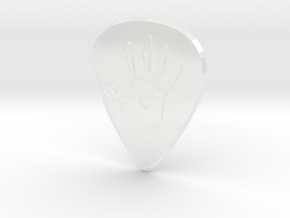 guitar pick_handprint in Clear Ultra Fine Detail Plastic