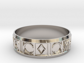 bracelet in Rhodium Plated Brass