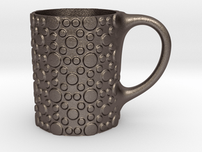 Mug_dots in Polished Bronzed-Silver Steel