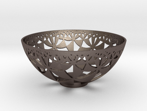 bowl_fixed in Polished Bronzed-Silver Steel