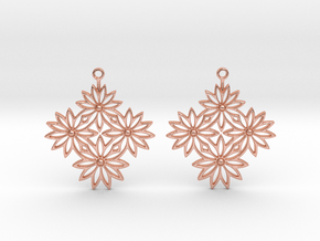 Leave earrings  in Natural Copper