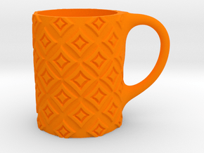 mug_squares in Orange Smooth Versatile Plastic