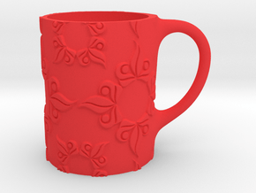 mug_leaves in Red Smooth Versatile Plastic