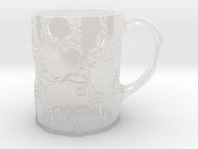 mug_leaves in Clear Ultra Fine Detail Plastic