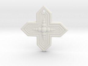 cross pendant in White Natural Versatile Plastic