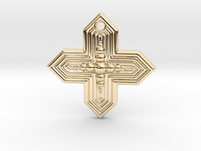 cross pendant in 14k Gold Plated Brass