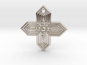 cross pendant in Rhodium Plated Brass